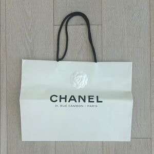 Chanel White Shopping Bag